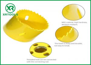 Quality HSS M42 Bi Metal Hole Saw , Yellow Finished Deep Hole Saw For Wood / Aluminum for sale