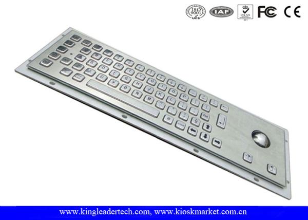 Buy Waterproof Kiosk Or Industrial Computer Keyboard With Flat Keys And Trackball at wholesale prices