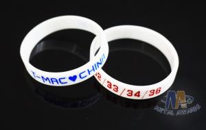 Quality Multi Colored Custom Plastic Bracelets Embossed Silicone Wristbands For Events for sale