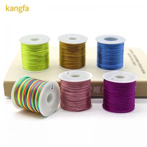 China 2MM Braided Silk Cord for DIY Chinese Knot Satin Bracelets Making Beading Findings on sale