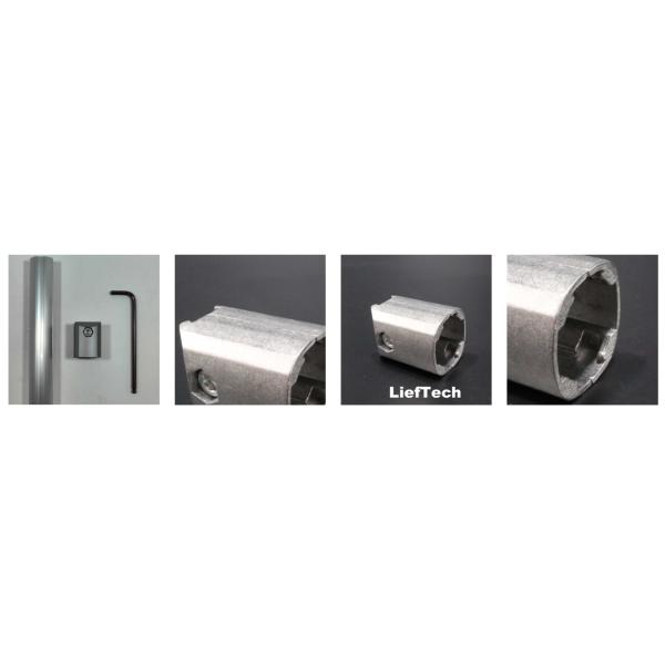 Square Alloy Aluminum T Joint T3-T8 For 28mm Aluminium Pipe
