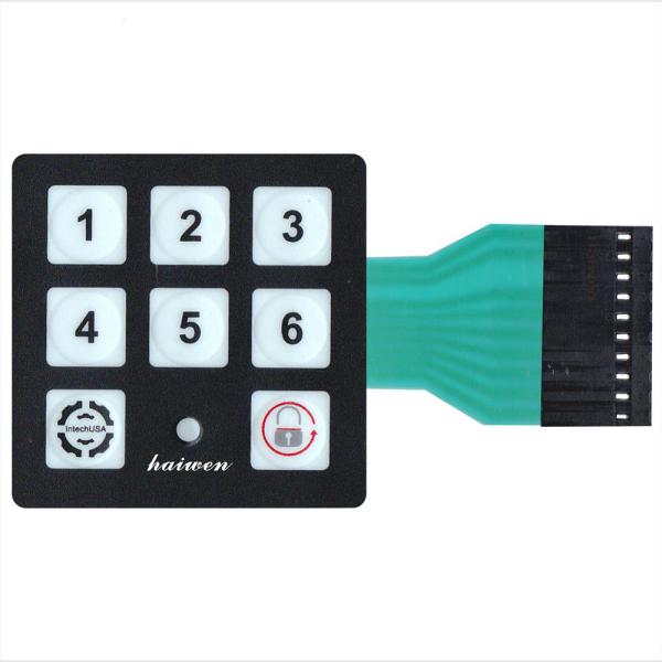 Poly Dome PET Circuit Membrane Switch Customized Silver Paste