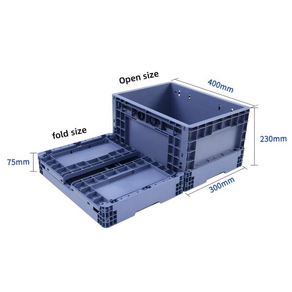 Auto Plastic Logistics Box High Load Auto Parts Foldable Solid Box Heavy-Duty Recyclable PP Plastic Crate Logistic Stackable Crate