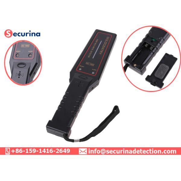 Airport Portable Security Metal Detector Wand Mini Size 9V Battery Power Supply