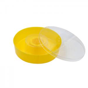 Yellow Plastic Round Rapid Feeders For Bees Sugar Water Feeding