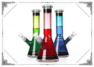 China Colorful Beaker Glass Bong With Ice Cathcer Bongs For Smoking Water Pipe New Glass Hookah Pipes on sale