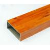 Square Wood Finished Aluminum Door Frame Profile For Construction Material for sale