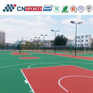 China Outdoor High Sporting Performance Basketball Courts SPU Flooring With Iaaf on sale