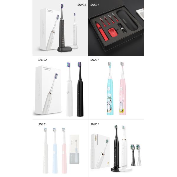 Baolijie SN-P1 Customized Logo Rechargeable Electric Toothbrush with 60 Days Runtime 33600RPM and 1 Year Warranty