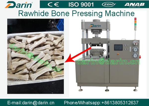 Buy Pet Dog Chew Bone Pressed Rawhide Bones Pressing Machine PLC Control at wholesale prices
