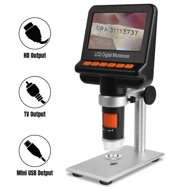 Buy 12MP Portable Digital Microscope For Coins 1200x Polarizer Measurement at wholesale prices