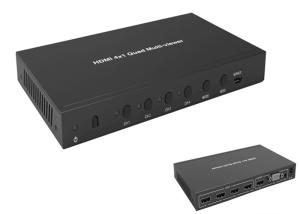 China Full 1080P 3D 4k 60hz 4x1 Quad Hdmi Multiviewer With Seamless Switcher Function on sale