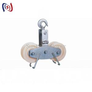Quality Front And Rear Wheels Tandem Sheave Stringing Block Nylon Sheave Galvanized Frame for sale