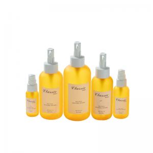 Quality 30ml 60ml 150ml Shampoo Airless Serum Pump Bottles Golden With Pump Heads 200ml for sale