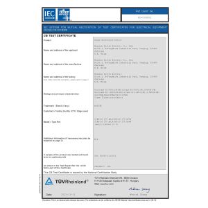 Britec Electric Co., Ltd. Certifications