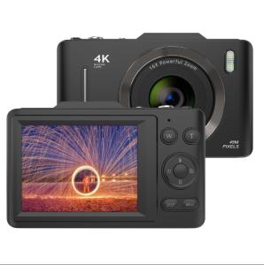 Retro Digital Camera 4K for Travel 2.8 IPS Screen 16X Digital Zoom Anti-shake Vlogging Mini Digital Cameras