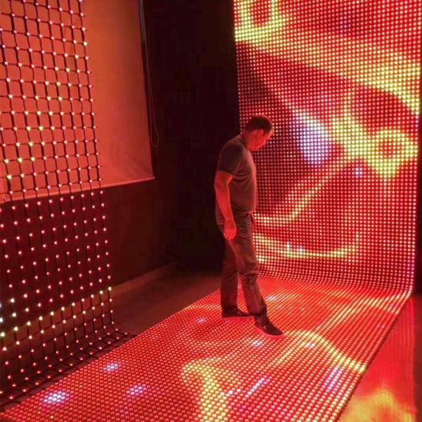 IP66 Waterproof Outdoor P50mm LED Mesh Display Foldable Flexible LED Mesh