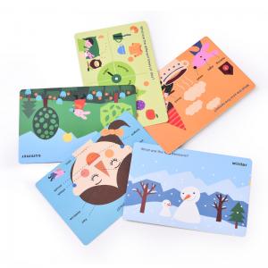 China Kids Learning Language Kindergarten Flash Cards Glossy Lamination Processing on sale
