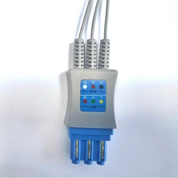 Medical TPU 3 Lead ECG Lead Wires Clip Type for Monitoring