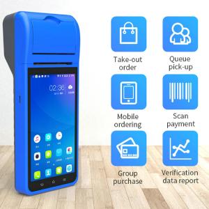 Android 8.1 PDA POS Terminal Mobile Handheld Mini With 58mm Printer