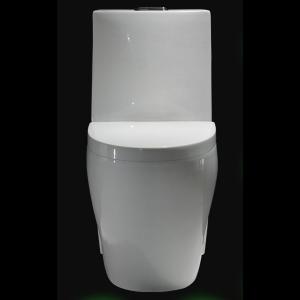 China 26 One Piece Skirted Dual Flush Toilet Flush Valve Ceramic Tall Toilet Bowls on sale