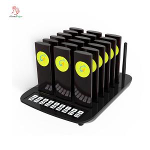 wireless keyboard transmitter with 18 coaster pagers for waiter calling customer waiting in queue
