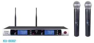 China UHF two channels IR frequency wireless microphone KU-8082 on sale