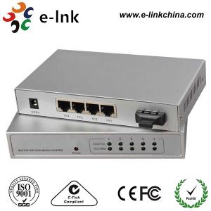 Quality Web Managed E - Link  Multimode Fiber Optic Switch Box 10 / 100 / 1000M 1FX + 4TX for sale