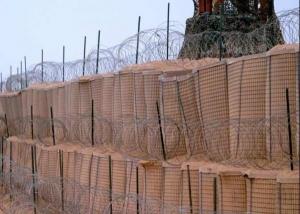 China Defensive Steel HESCO Rock Basket Retaining Wall on sale