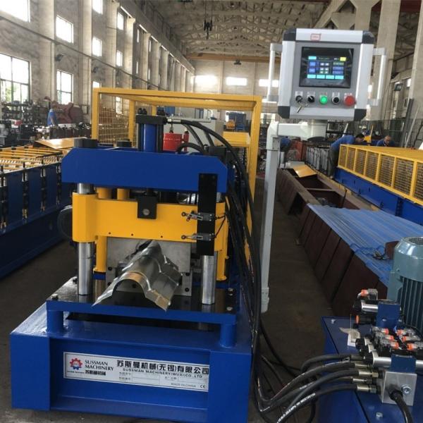 Buy Metal Ridge Cap Roll Forming Machine 0.8mm With Step On Surface For Glazed Tile 5.5KW at wholesale prices