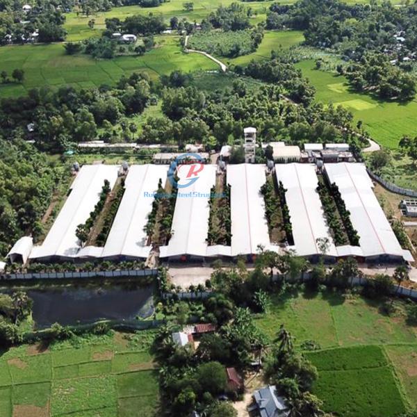 Galvanized Steel Structure Poultry House Building Farm Chicken Coop Steel Frame Prefab