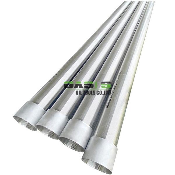 Highly Wire Wrapped Screen for Water Well Systems V-Shaped Wire 0.5mm Slot Size 65% Open Area SS304L Material 5.8m Unit Length BTC End Connection