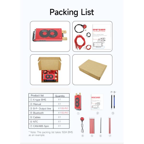 Lifepo4 NMC 4S200A 12V Smart BMS Wifi Trailer Energy Storage