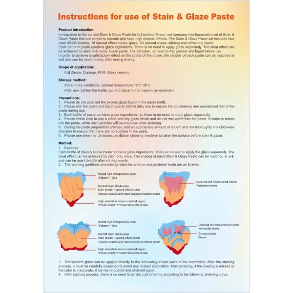 18 Color Stain Glaze Paste Kit For Teeth Perfect Coverage Customized Shade Selection