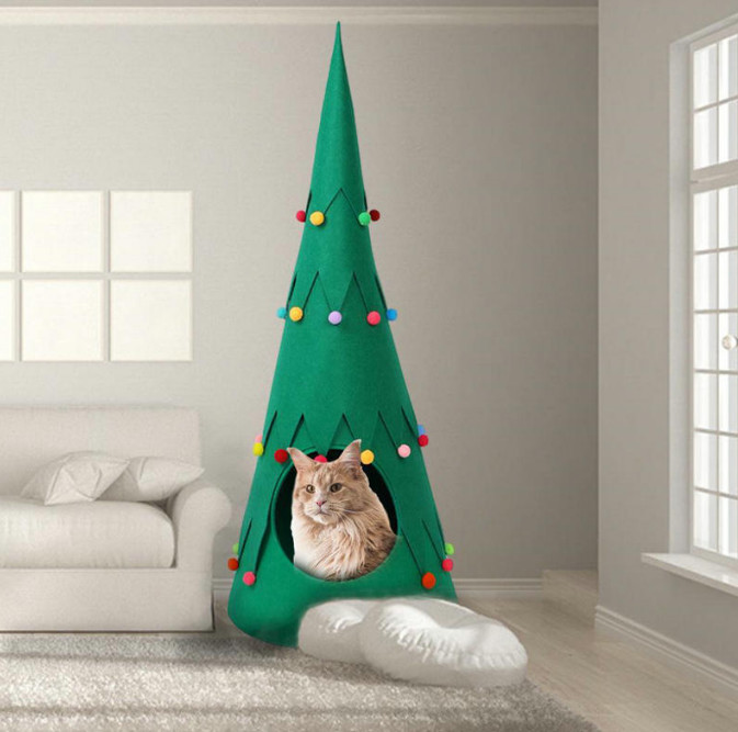 Buy cheap Cat Christmas Bed Comfortable Kitten Bed Christmas Tree from wholesalers
