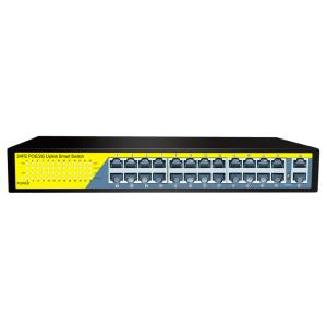 Quality High quality RACK Type 24port POE+2xGE UPlink POE Etherent switch 250m for IP Camera ip phone for sale