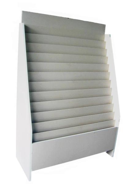 Buy Multiple Layers Sloped MDF Greeting Card Display Stand at wholesale prices