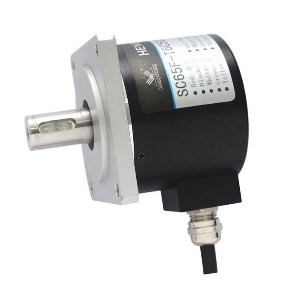 Solid Flange Servo Motor Rotary Encoder , Optical Shaft Encoder With Metal