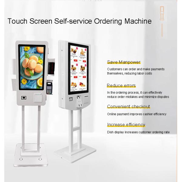 Slimline Self Ordering Kiosk 32in Self Service Pos Kiosk With Gesture Control
