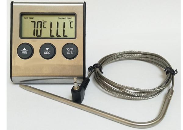 Buy 0℃ - 250℃ Digital Instant Read Thermometer With Magnet / Clock Timer Alarm at wholesale prices