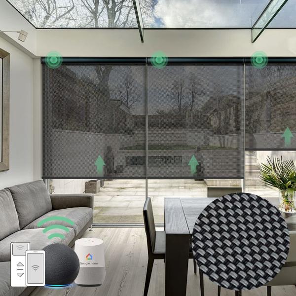 High End 5% Openness Solar Roll Up Fabric Blind Sunscreen Shade For Window Treatment