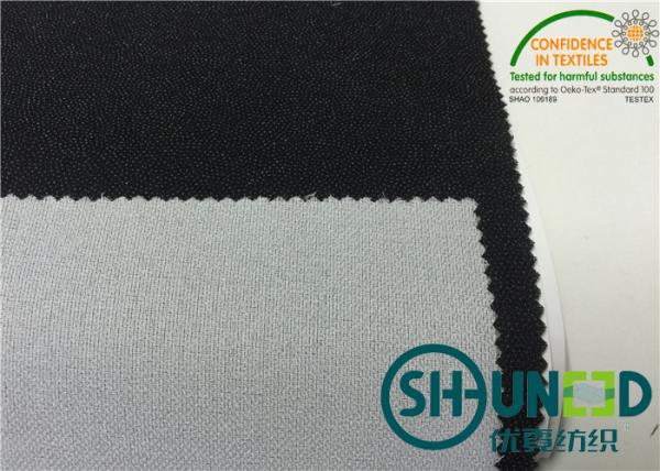 Buy Double Dot Interfacing Material , PA Coating pcc Interlining Shrinkage Resisitant at wholesale prices