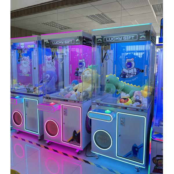 PlayFun Hot Sales Lucky Gift Coin Operated Plush Toy Doll Arcade Claw Crane Machine for Sale