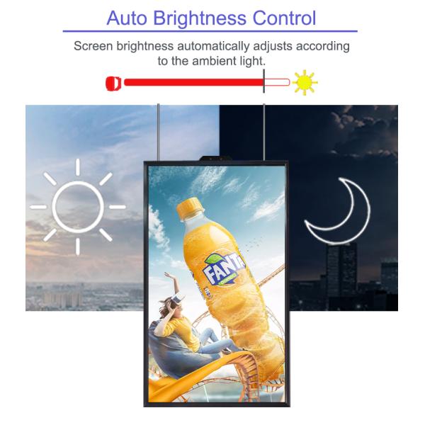 Ultra Bright LCD Monitor For Advertisement 55 Inch Remote Control CMS