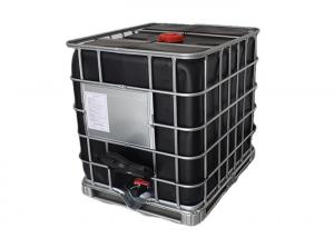Quality Black Plastic Tote Ibc Tank Container 275 Gallon With Steel Pallet UN Approved for sale
