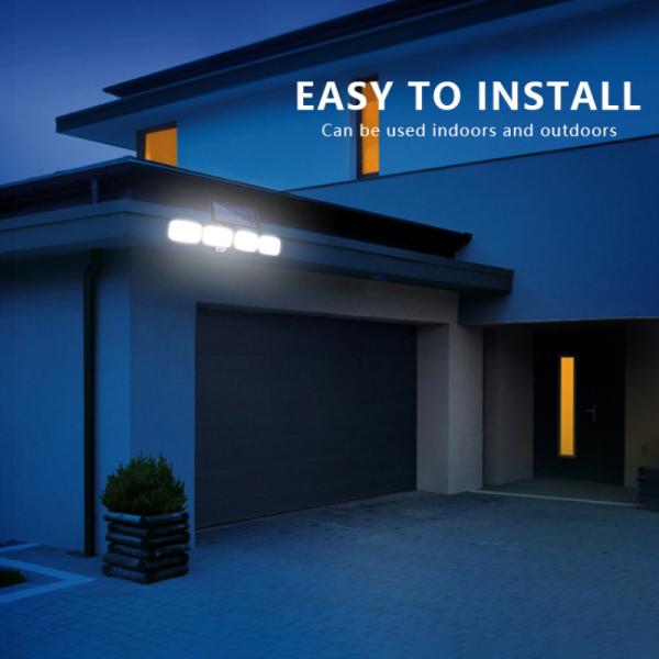 Wireless Big 6V 3W Panel Solar Motion Sensor Wall Light Waterproof