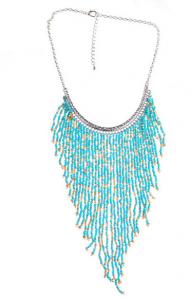 Quality European and American products handmade beads bohemian fringed sweater chain for sale