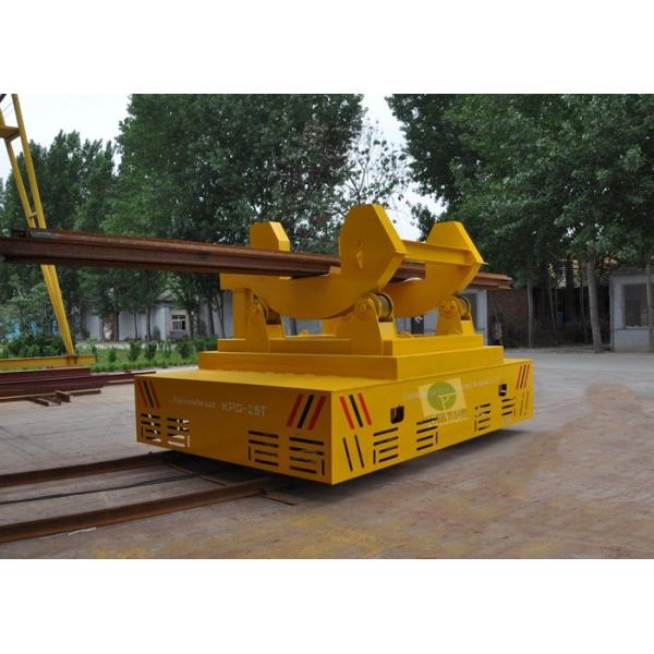 High temperature conductor rail power billet transfer cars on arc-shaped rails