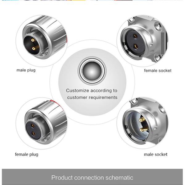 CNLINKO DH24 2 3 4 5 7 9 12 Pin Power Connector IP68 Waterproof Connector