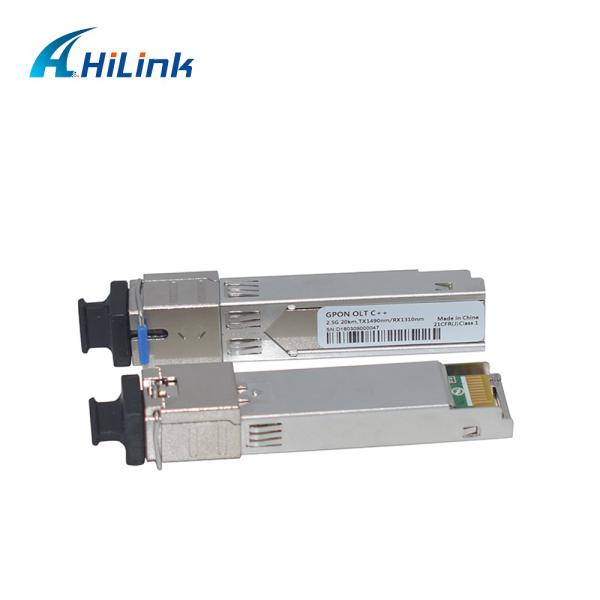 GPON OLT C++ SFP Module 2.5G 20km TX 1490nm 2.488Gbps RX 1310nm 1.244Gbps SFP BIDI SC/UPC
